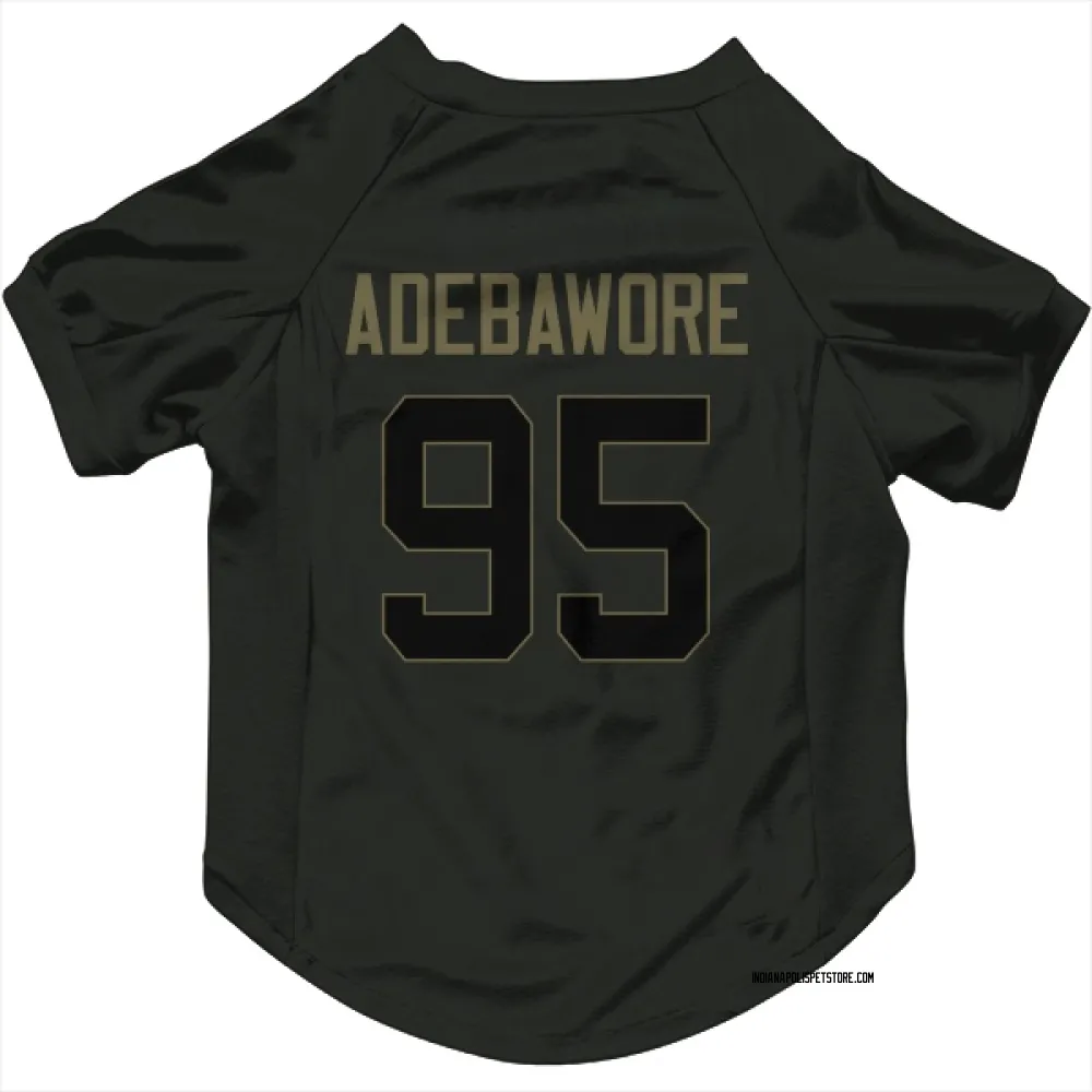 Indianapolis Colts Adetomiwa Adebawore Black Service Pet Jersey for Dog & Cat