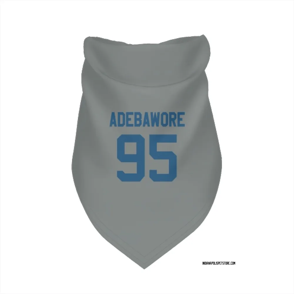 Indianapolis Colts Adetomiwa Adebawore Gray Pet Bandana for Dog & Cat