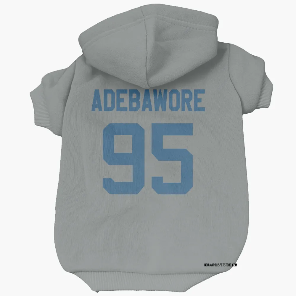 Indianapolis Colts Adetomiwa Adebawore Gray Pet Hoodie for Dog & Cat