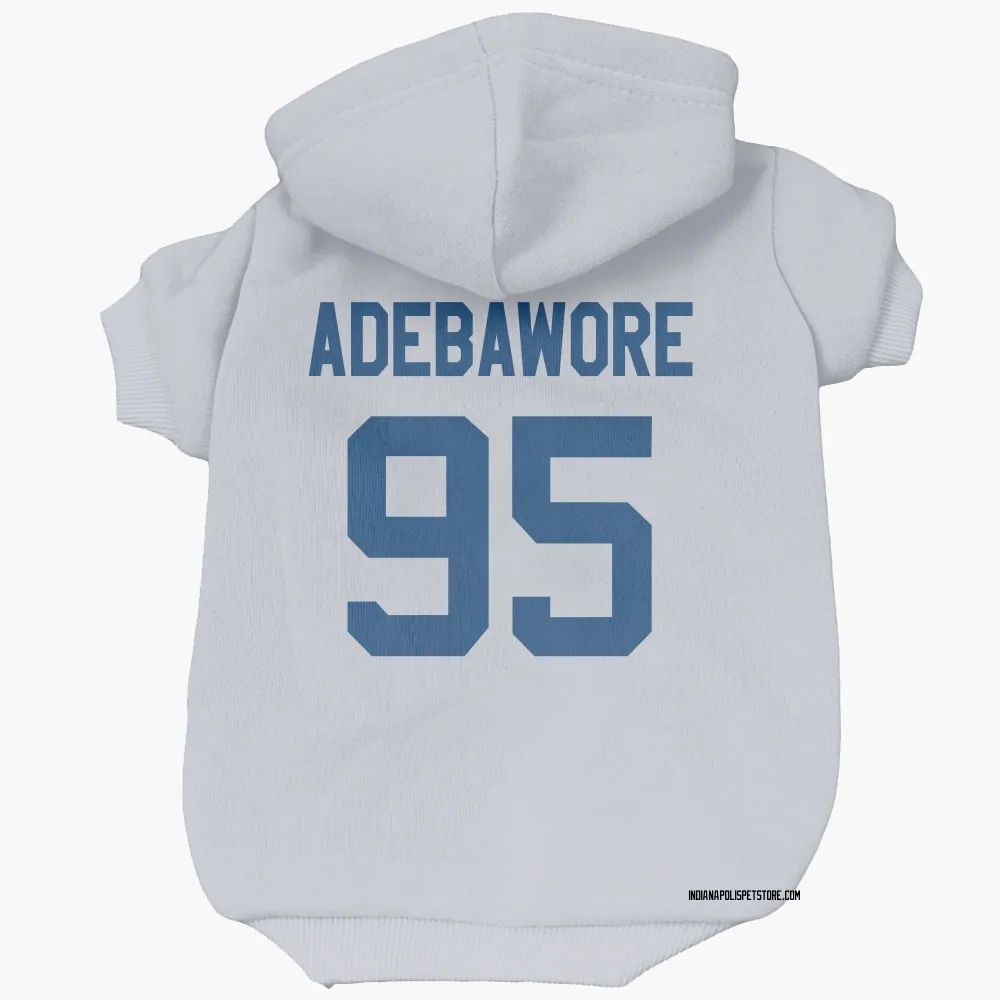 Indianapolis Colts Adetomiwa Adebawore White Pet Hoodie for Dog & Cat