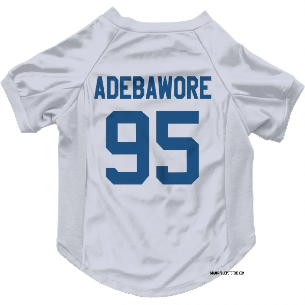 Indianapolis Colts Adetomiwa Adebawore White Pet Jersey for Dog & Cat