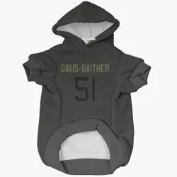 Indianapolis Colts Akeem Davis-Gaither Black Service Pet Hoodie for Dog & Cat