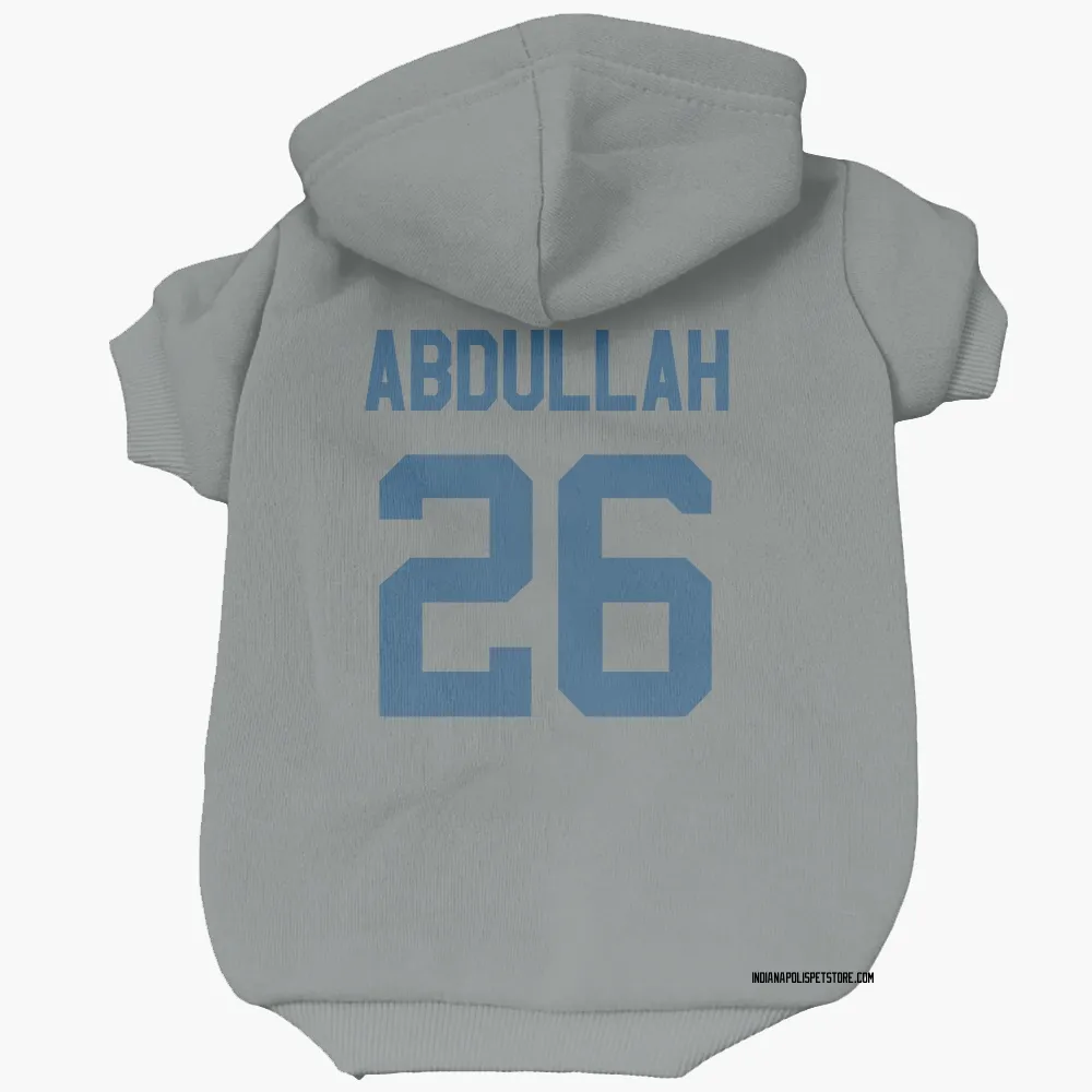 Indianapolis Colts Ameer Abdullah Gray Pet Hoodie for Dog & Cat