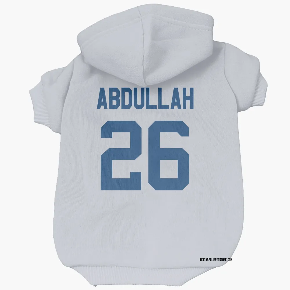 Indianapolis Colts Ameer Abdullah White Pet Hoodie for Dog & Cat