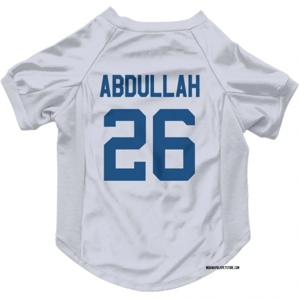 Indianapolis Colts Ameer Abdullah White Pet Jersey for Dog & Cat