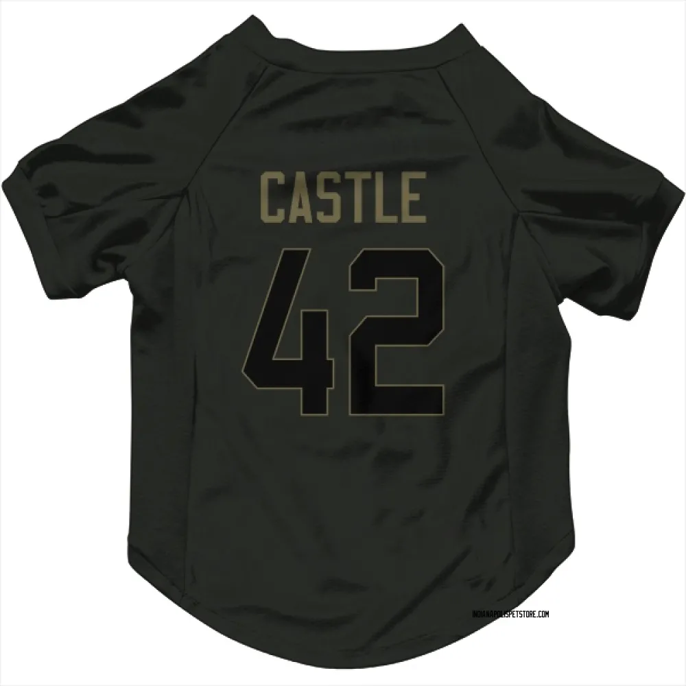 Indianapolis Colts Anderson Castle Black Service Pet Jersey for Dog & Cat