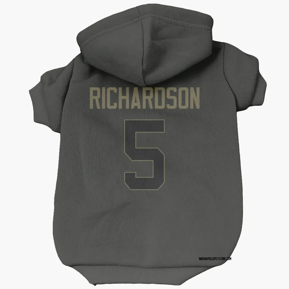 Indianapolis Colts Anthony Richardson Black Service Pet Hoodie for Dog & Cat