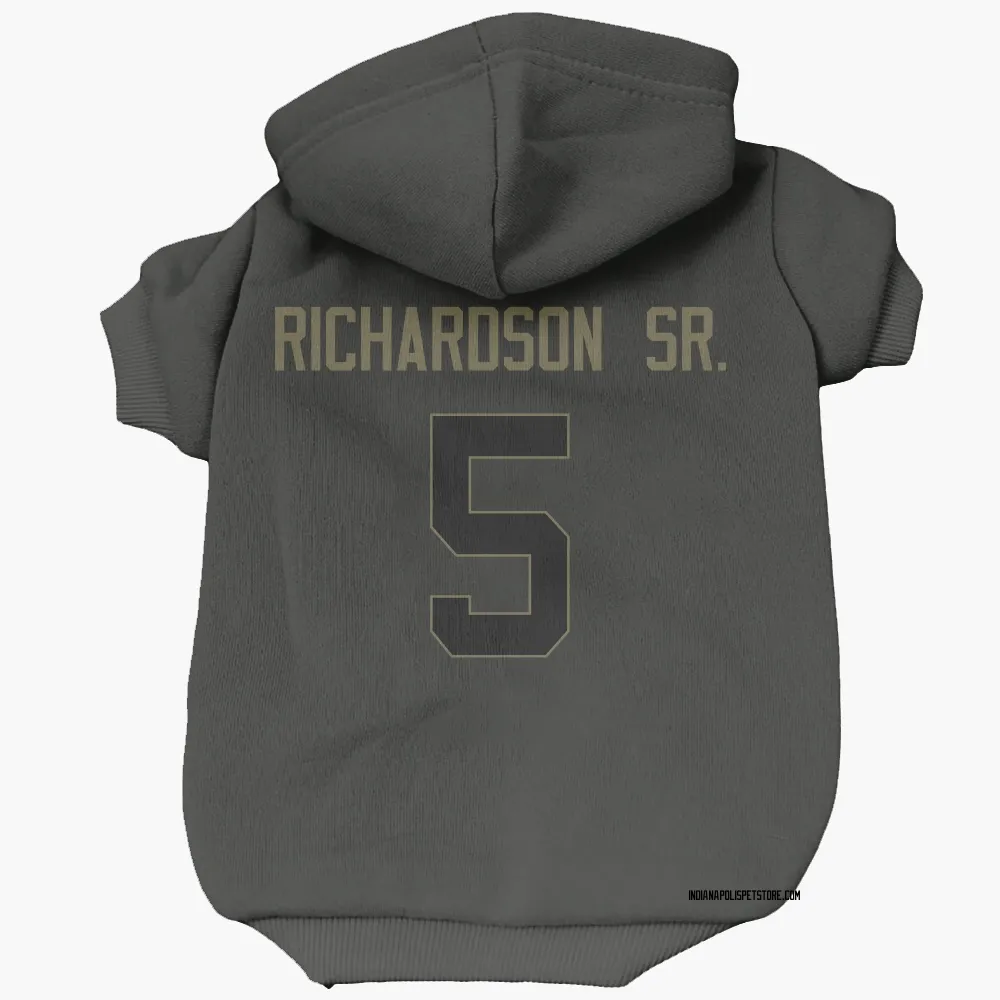 Indianapolis Colts Anthony Richardson Sr. Black Service Pet Hoodie for Dog & Cat