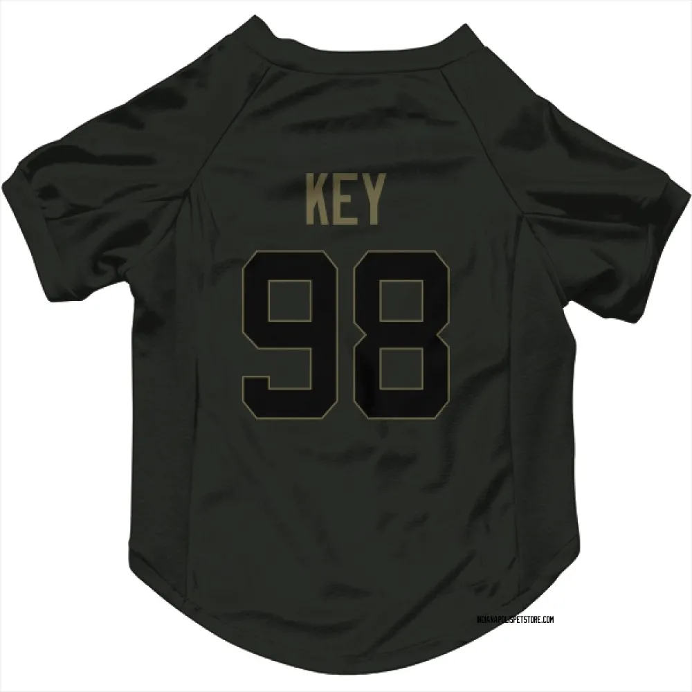 Indianapolis Colts Arden Key Black Service Pet Jersey for Dog & Cat