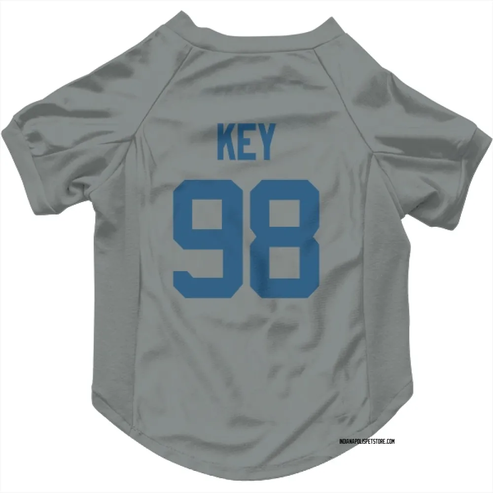 Indianapolis Colts Arden Key Gray Pet Jersey for Dog & Cat