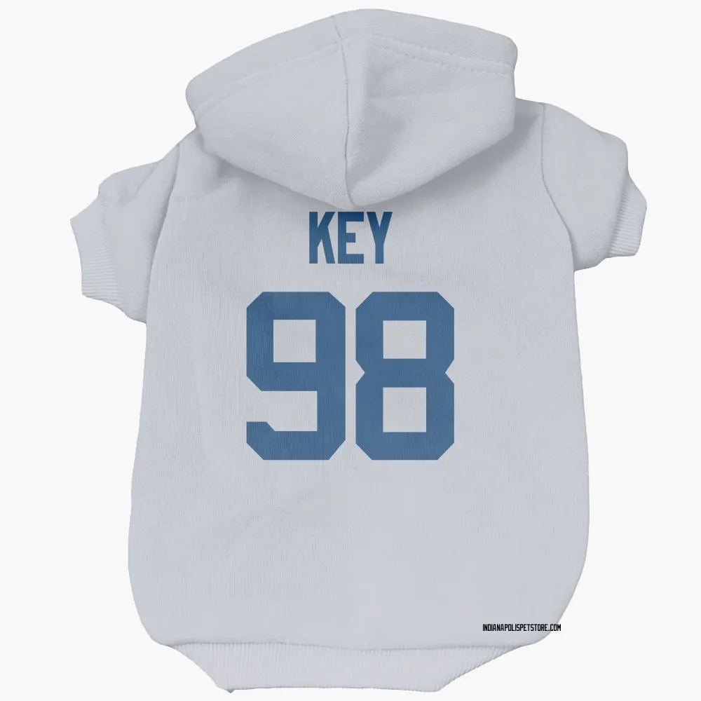 Indianapolis Colts Arden Key White Pet Hoodie for Dog & Cat