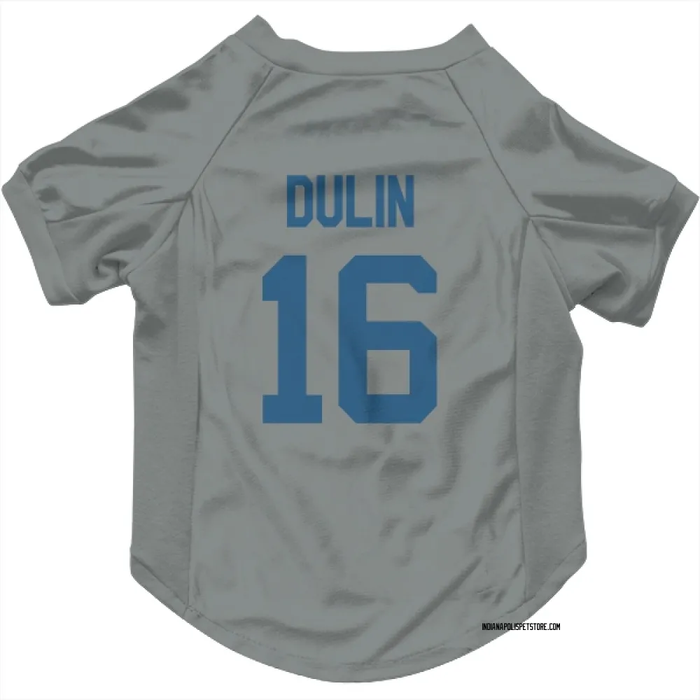 Indianapolis Colts Ashton Dulin Gray Pet Jersey for Dog & Cat