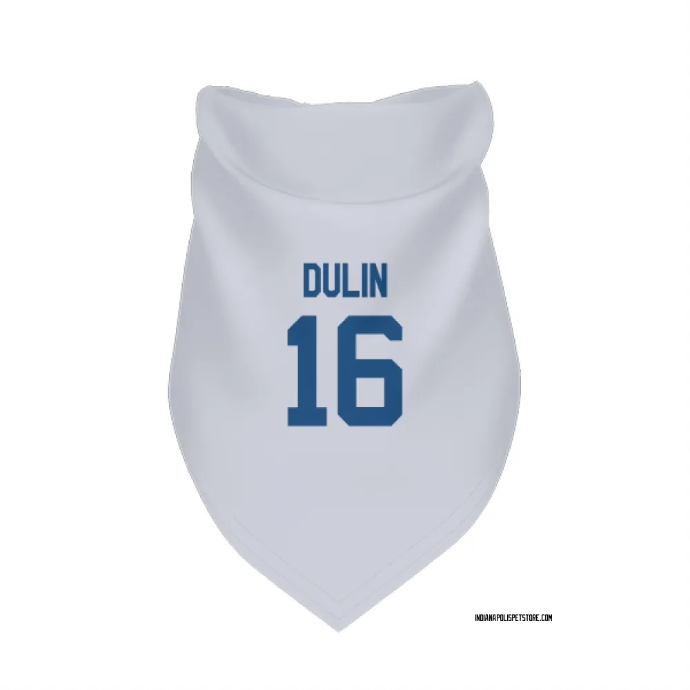 Indianapolis Colts Ashton Dulin White Pet Bandana for Dog & Cat