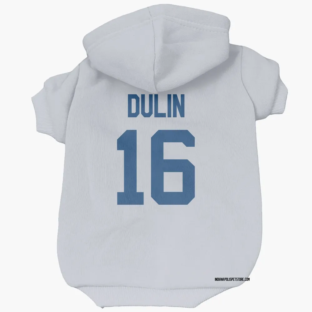 Indianapolis Colts Ashton Dulin White Pet Hoodie for Dog & Cat