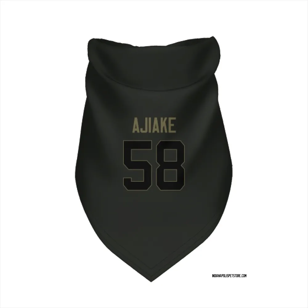 Indianapolis Colts Austin Ajiake Black Service Pet Bandana for Dog & Cat