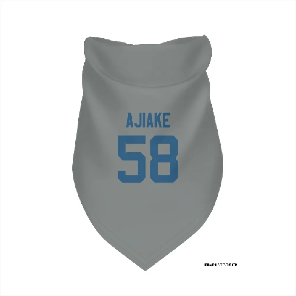Indianapolis Colts Austin Ajiake Gray Pet Bandana for Dog & Cat