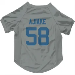 Indianapolis Colts Austin Ajiake Gray Pet Jersey for Dog & Cat