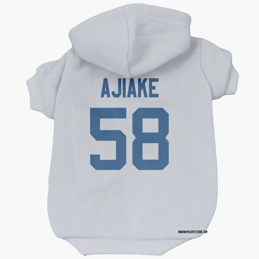 Indianapolis Colts Austin Ajiake White Pet Hoodie for Dog & Cat