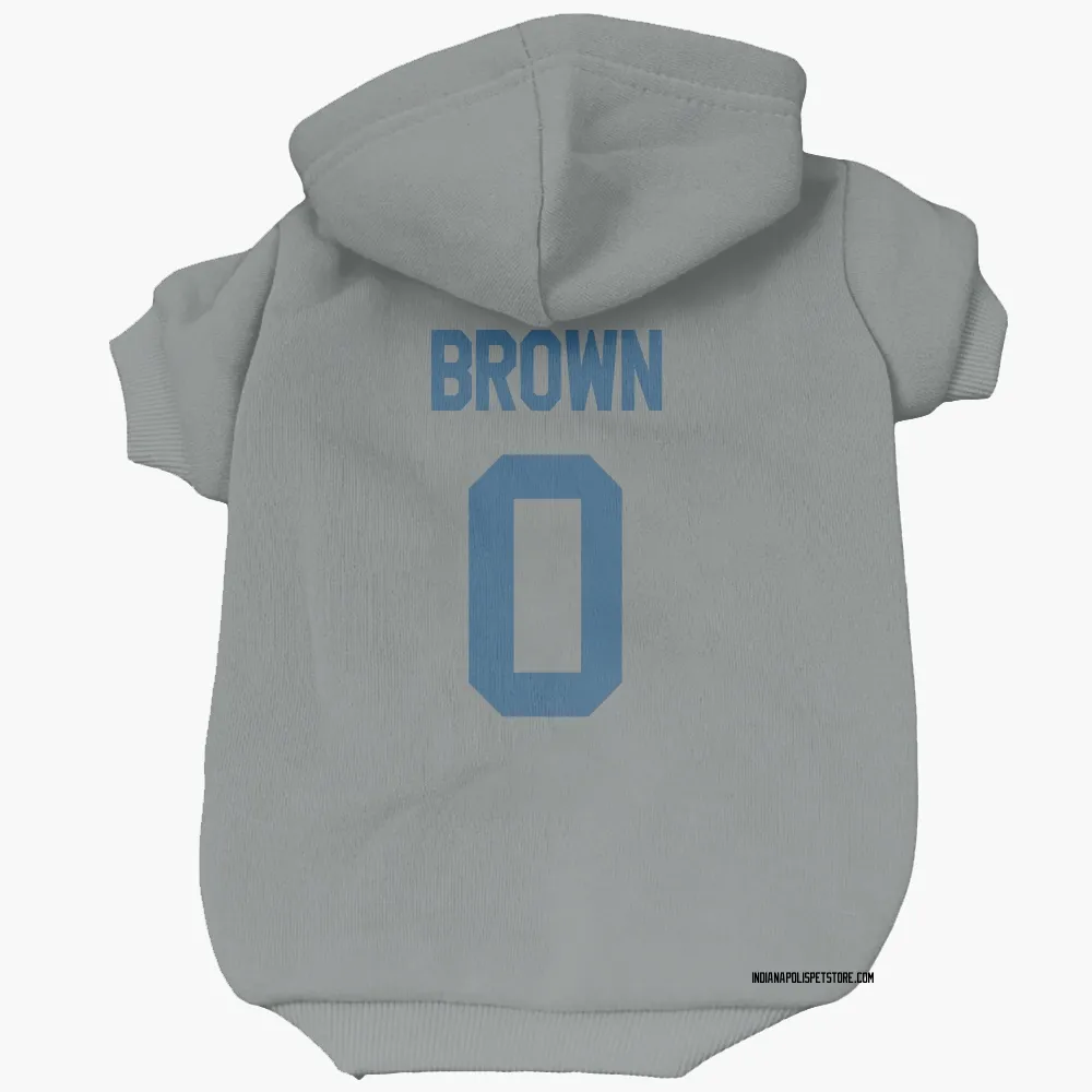 Indianapolis Colts Austin Brown Gray Pet Hoodie for Dog & Cat