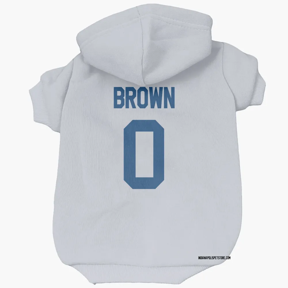 Indianapolis Colts Austin Brown White Pet Hoodie for Dog & Cat