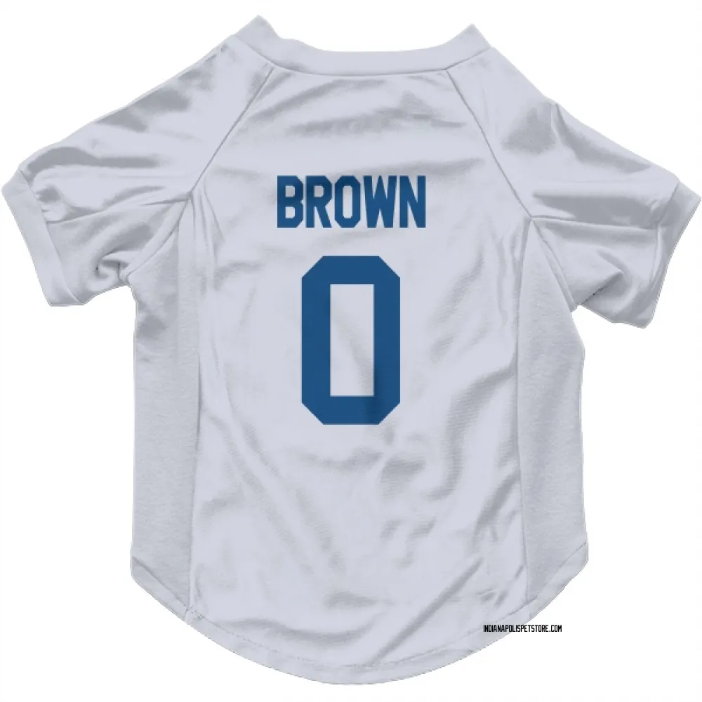 Indianapolis Colts Austin Brown White Pet Jersey for Dog & Cat