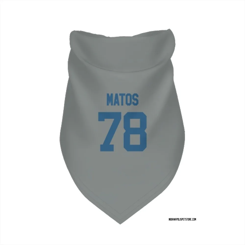 Indianapolis Colts Bayron Matos Gray Pet Bandana for Dog & Cat