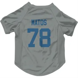 Indianapolis Colts Bayron Matos Gray Pet Jersey for Dog & Cat