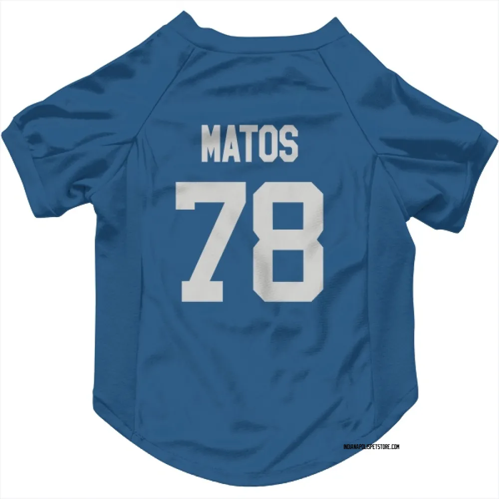 Indianapolis Colts Bayron Matos Royal Pet Jersey for Dog & Cat