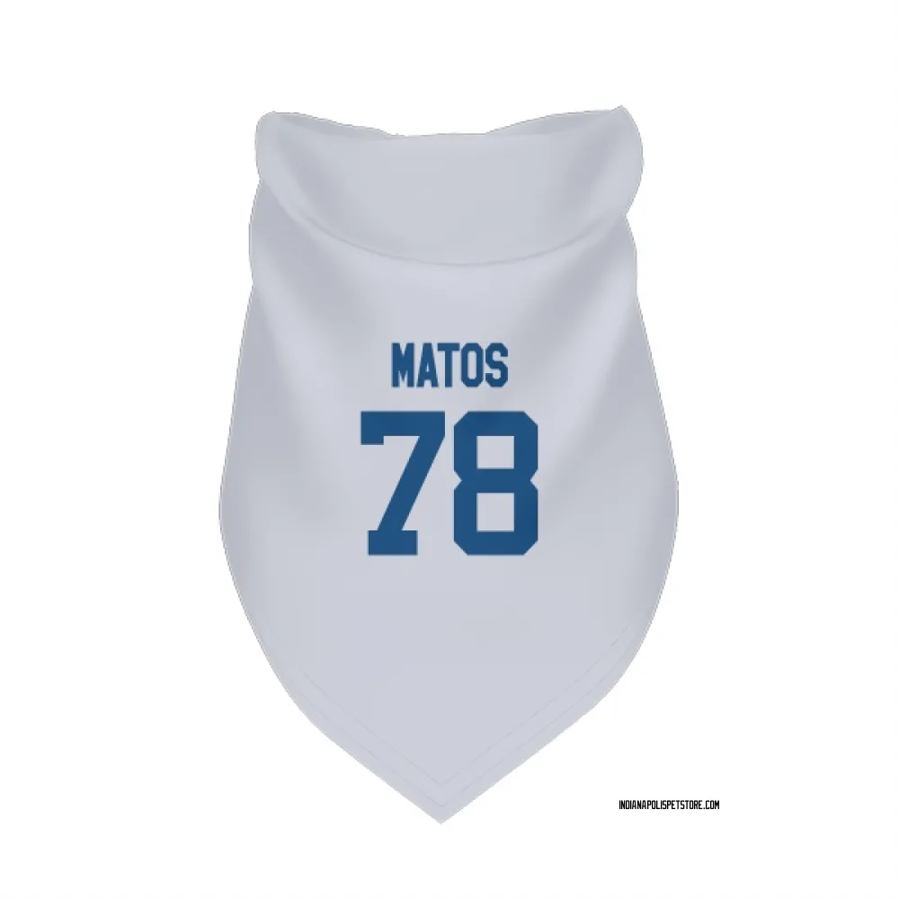 Indianapolis Colts Bayron Matos White Pet Bandana for Dog & Cat