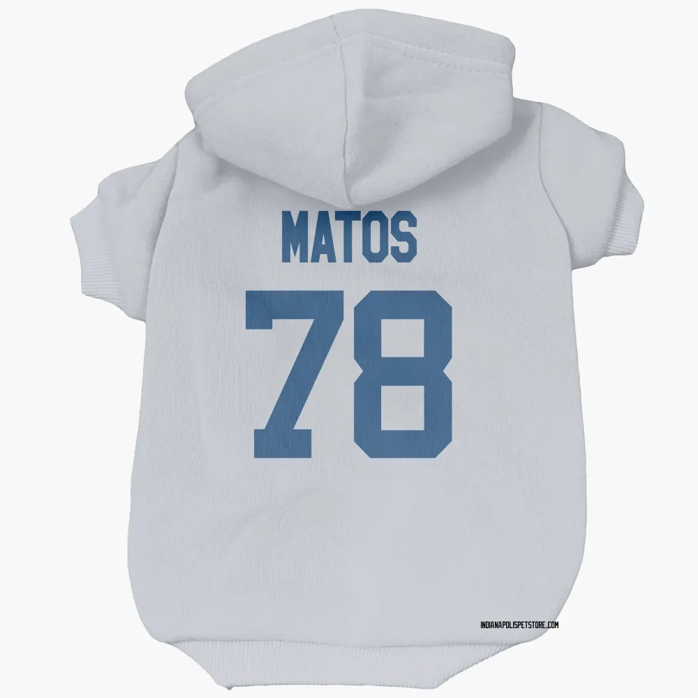 Indianapolis Colts Bayron Matos White Pet Hoodie for Dog & Cat