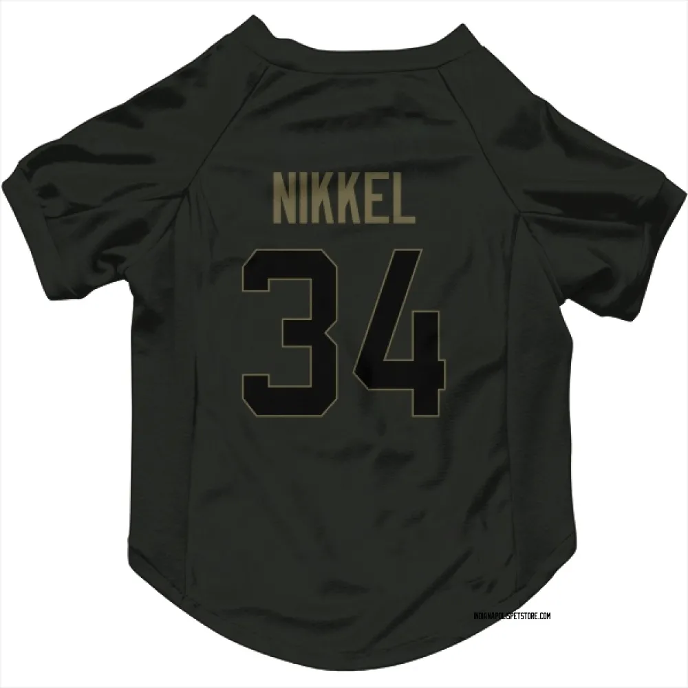 Indianapolis Colts Ben Nikkel Black Service Pet Jersey for Dog & Cat