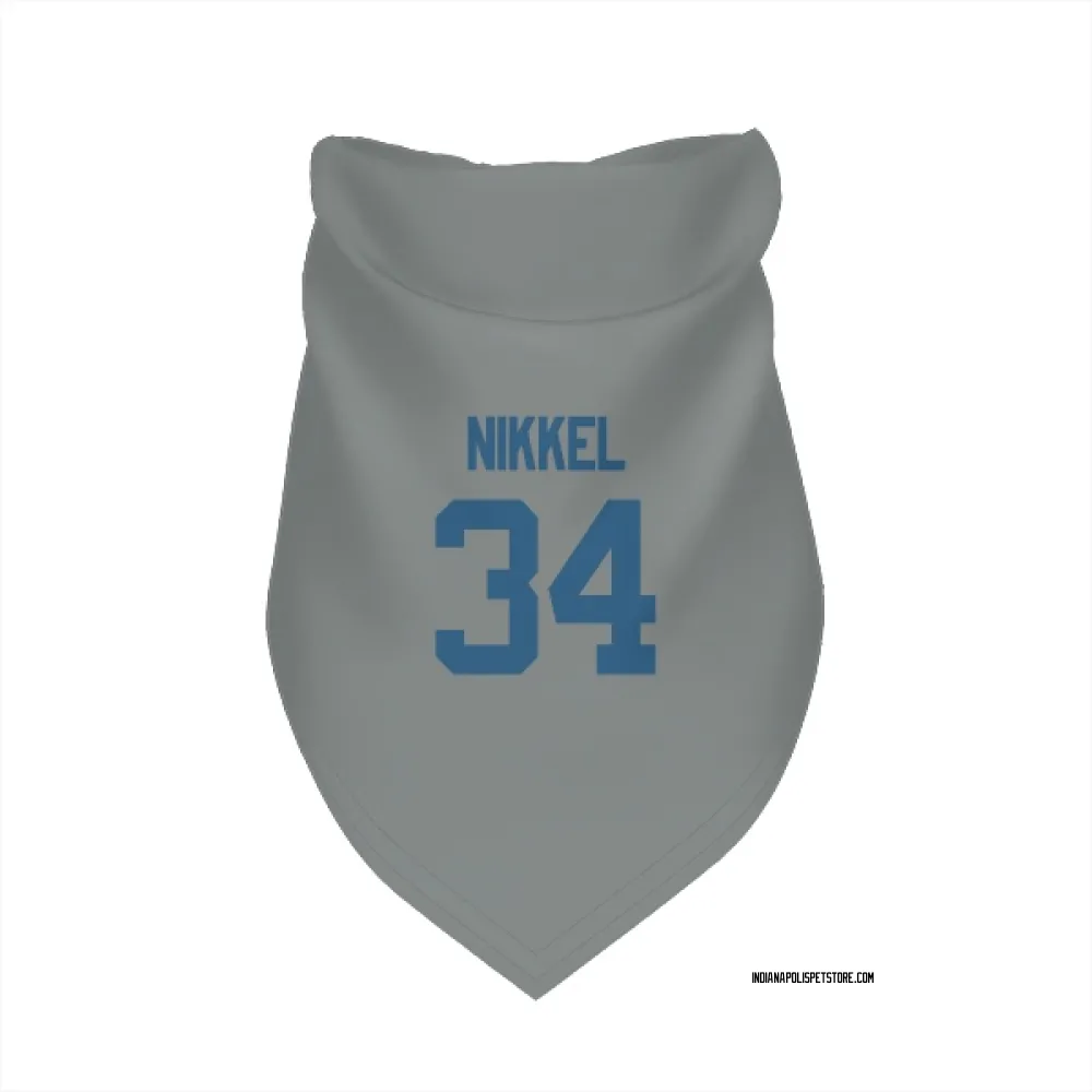 Indianapolis Colts Ben Nikkel Gray Pet Bandana for Dog & Cat