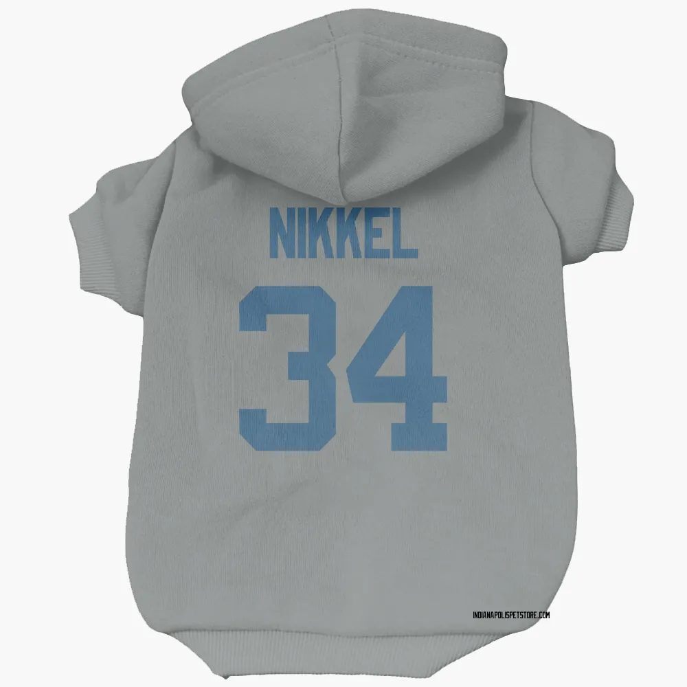 Indianapolis Colts Ben Nikkel Gray Pet Hoodie for Dog & Cat