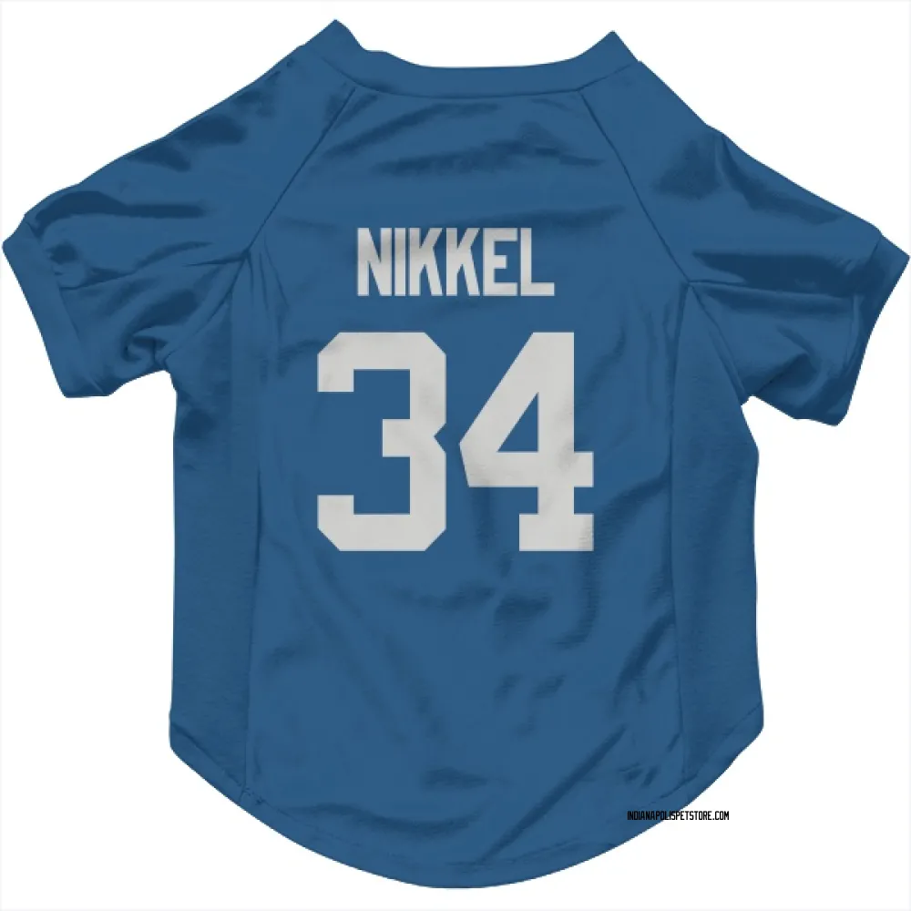 Indianapolis Colts Ben Nikkel Royal Pet Jersey for Dog & Cat