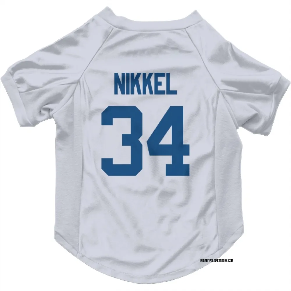 Indianapolis Colts Ben Nikkel White Pet Jersey for Dog & Cat