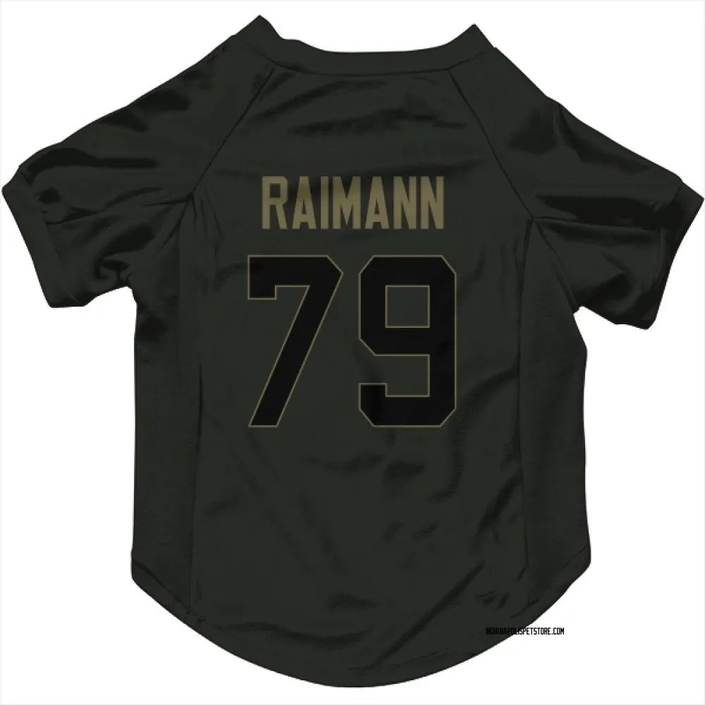 Indianapolis Colts Bernhard Raimann Black Service Pet Jersey for Dog & Cat