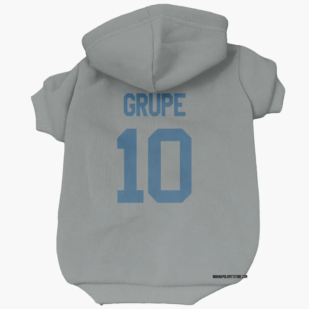 Indianapolis Colts Blake Grupe Gray Pet Hoodie for Dog & Cat