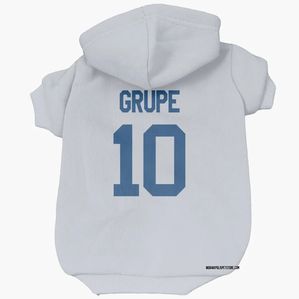Indianapolis Colts Blake Grupe White Pet Hoodie for Dog & Cat