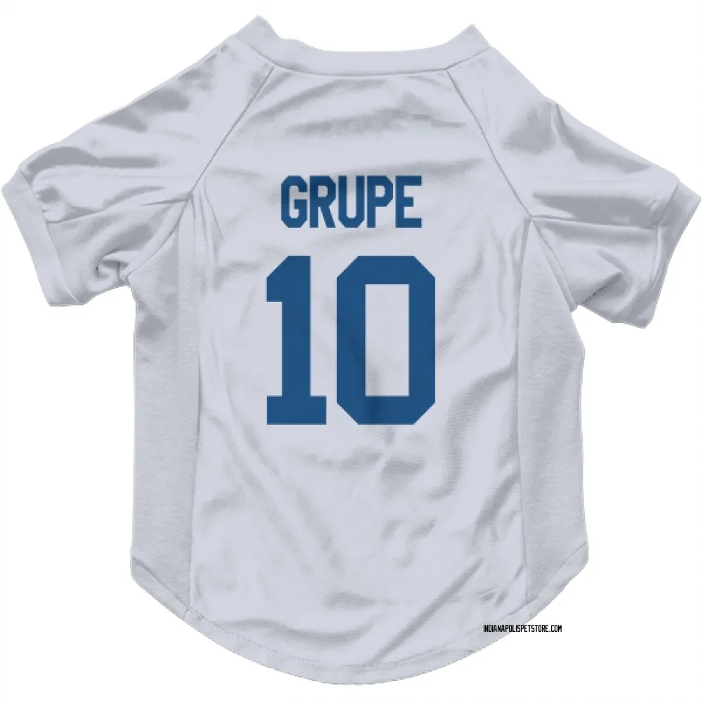 Indianapolis Colts Blake Grupe White Pet Jersey for Dog & Cat