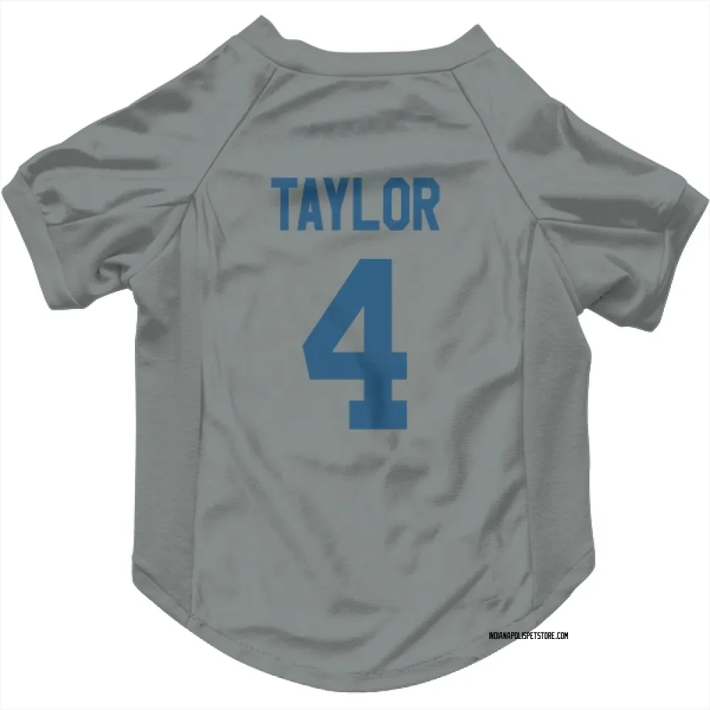 Indianapolis Colts Blayne Taylor Gray Pet Jersey for Dog & Cat