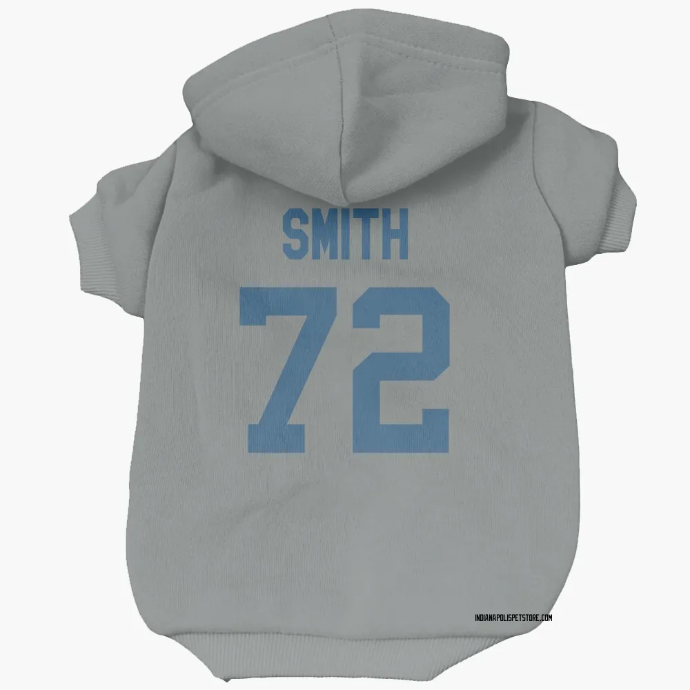 Indianapolis Colts Braden Smith Gray Pet Hoodie for Dog & Cat