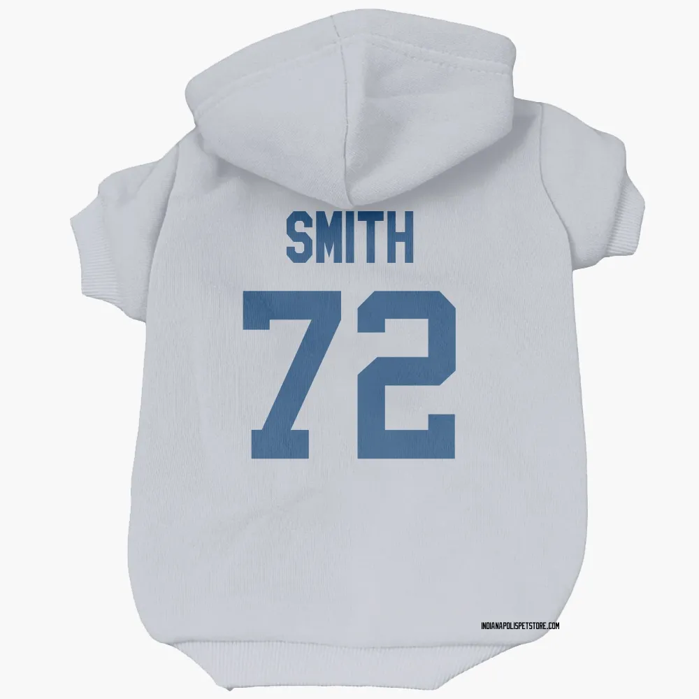 Indianapolis Colts Braden Smith White Pet Hoodie for Dog & Cat