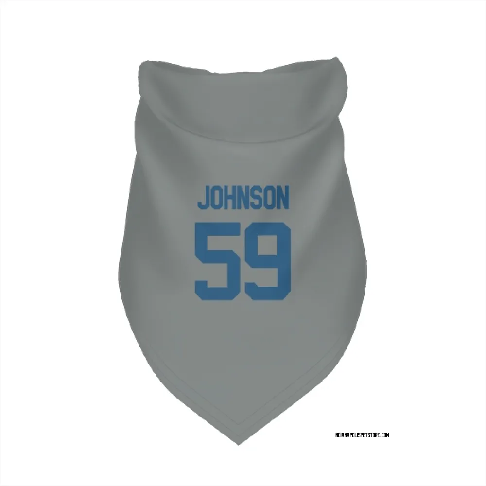 Indianapolis Colts Buddy Johnson Gray Pet Bandana for Dog & Cat