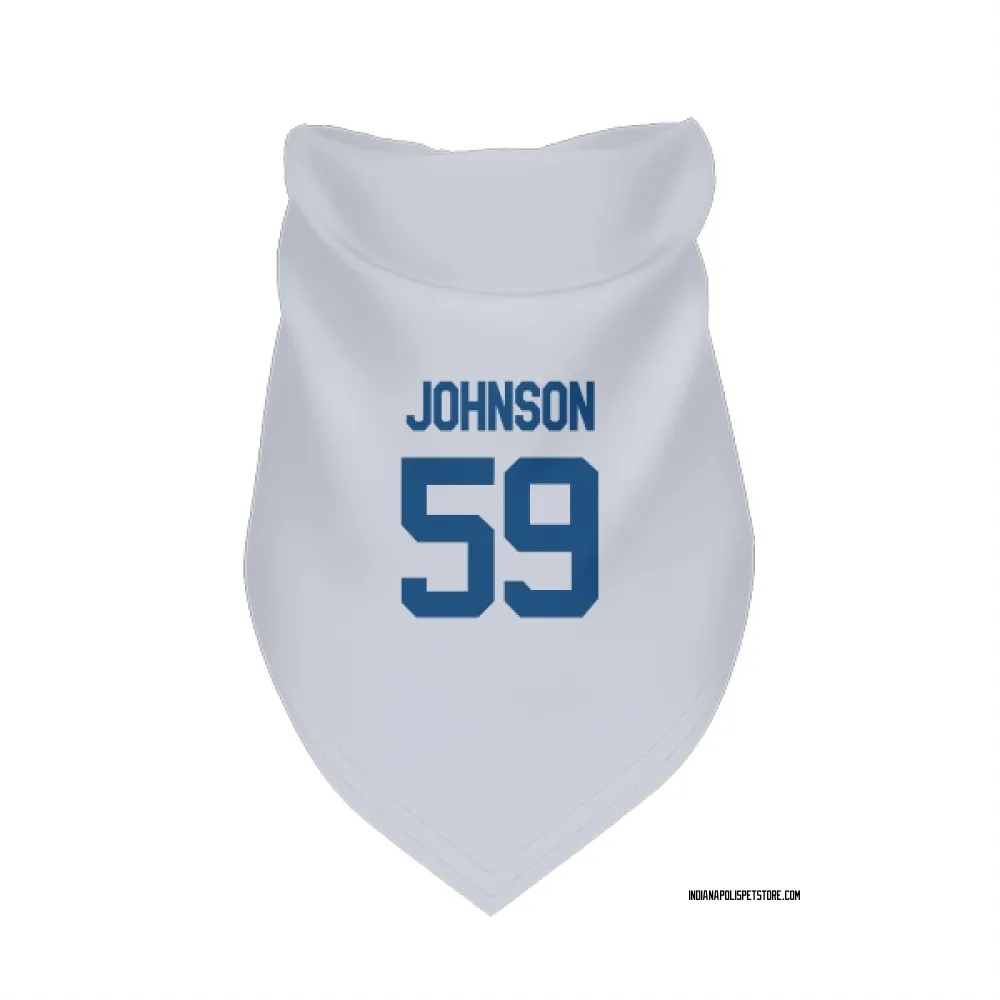 Indianapolis Colts Buddy Johnson White Pet Bandana for Dog & Cat