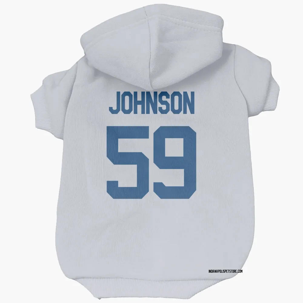 Indianapolis Colts Buddy Johnson White Pet Hoodie for Dog & Cat