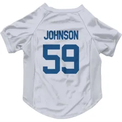 Indianapolis Colts Buddy Johnson White Pet Jersey for Dog & Cat