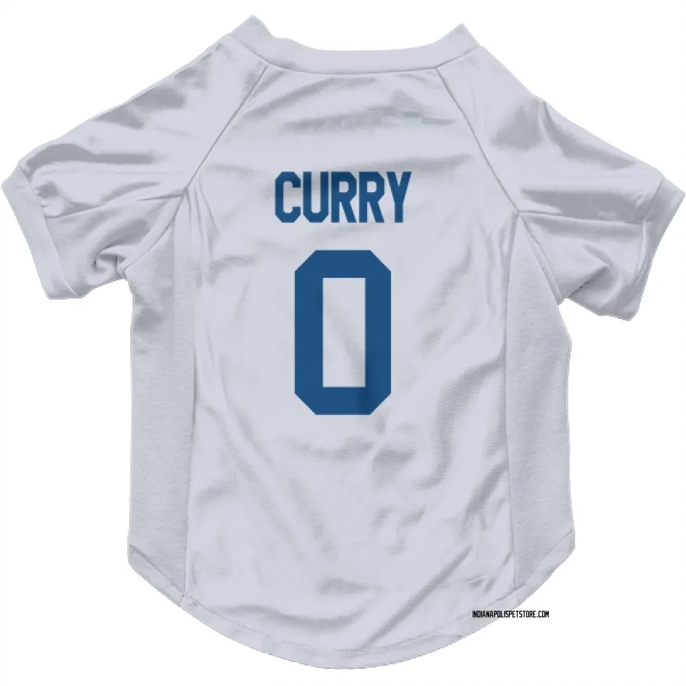 Indianapolis Colts Caden Curry White Pet Jersey for Dog & Cat