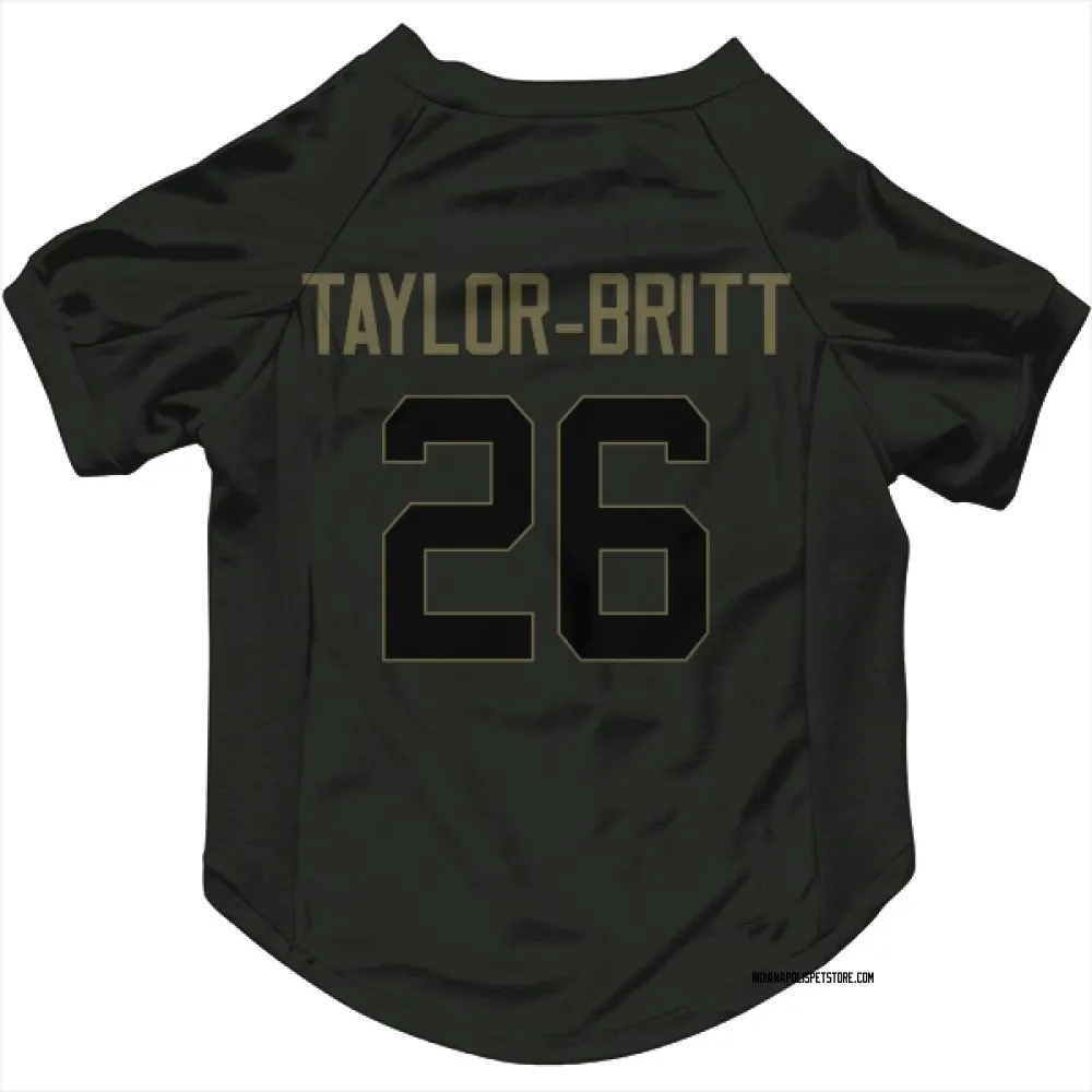 Indianapolis Colts Cam Taylor-Britt Black Service Pet Jersey for Dog & Cat