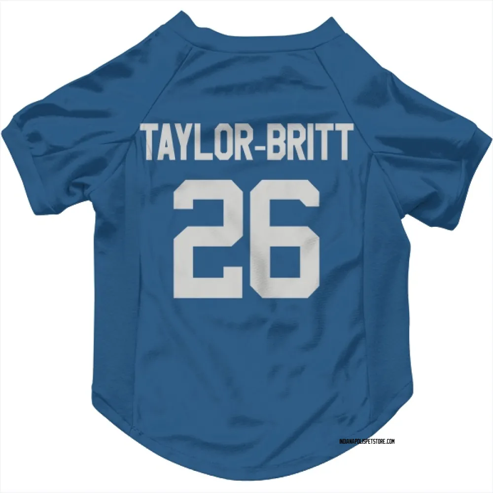 Indianapolis Colts Cam Taylor-Britt Royal Pet Jersey for Dog & Cat