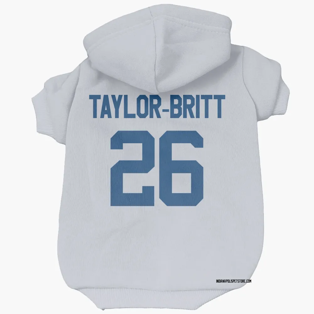 Indianapolis Colts Cam Taylor-Britt White Pet Hoodie for Dog & Cat